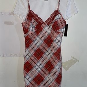 Plaid 2 piece dress